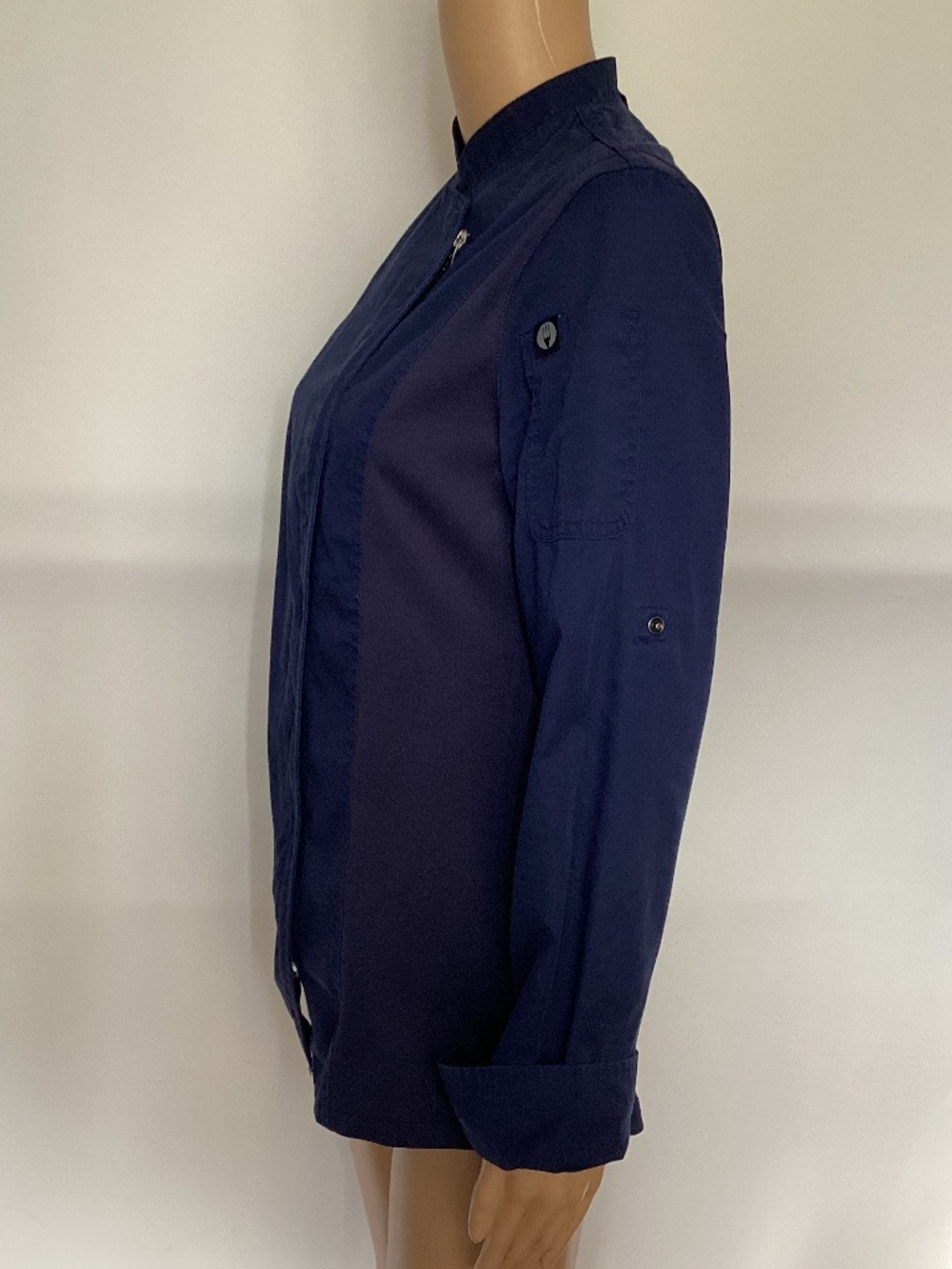 Chefworks Hartford Navy zip up women’s jacket Sz S - Picture 4 of 8